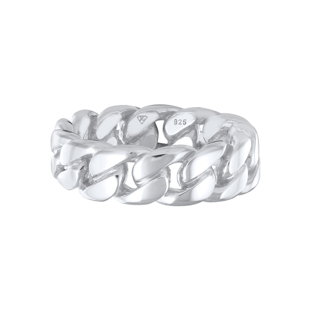 Elli Elli Bague Chunky Chain tendance pour dames en argent sterling 925 Bague