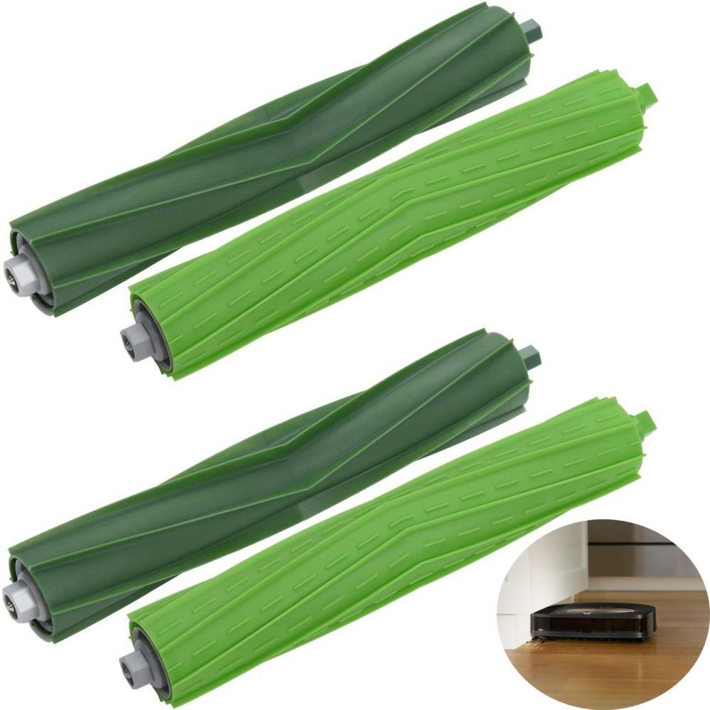 Zubehör-Set 2 Set Gummibürste kompatibel für iRobot Roomba, Melteine, (4-tlg)