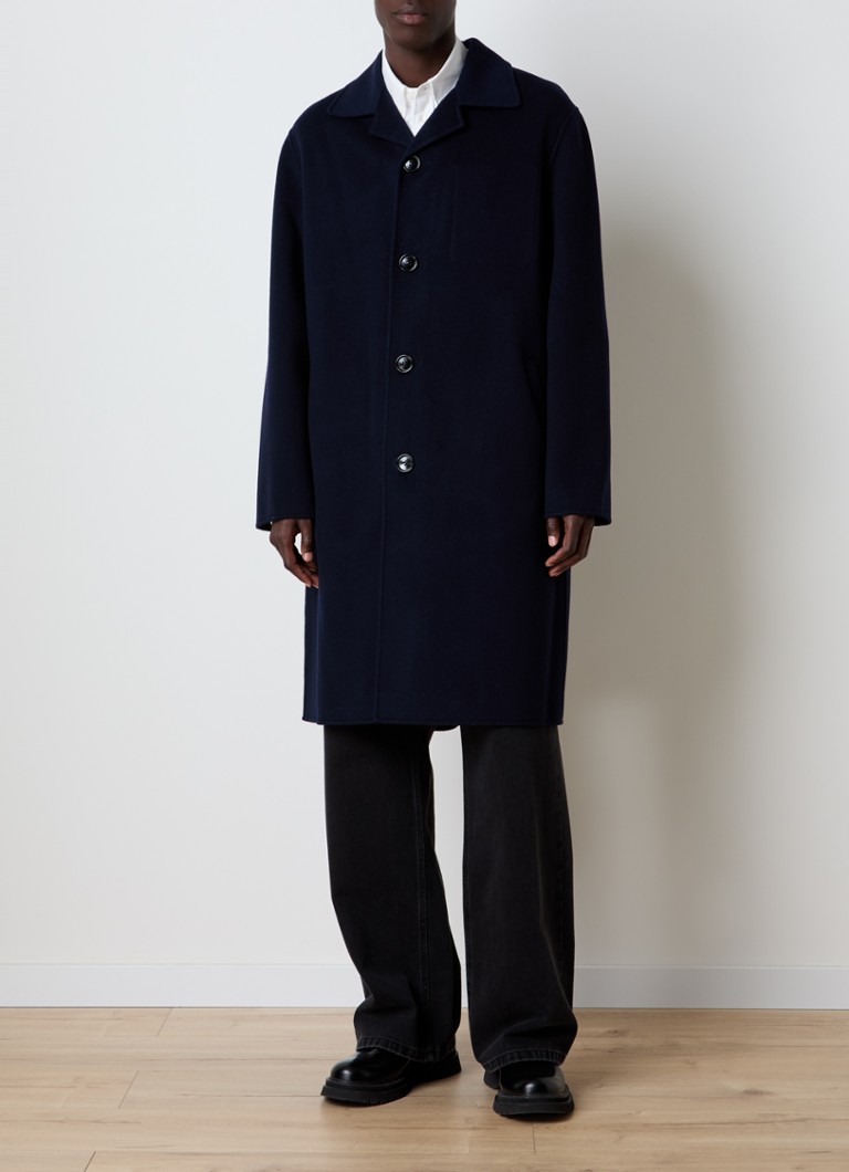 Cappotto AMI Paris Car in misto lana e cashmere con tasche laterali