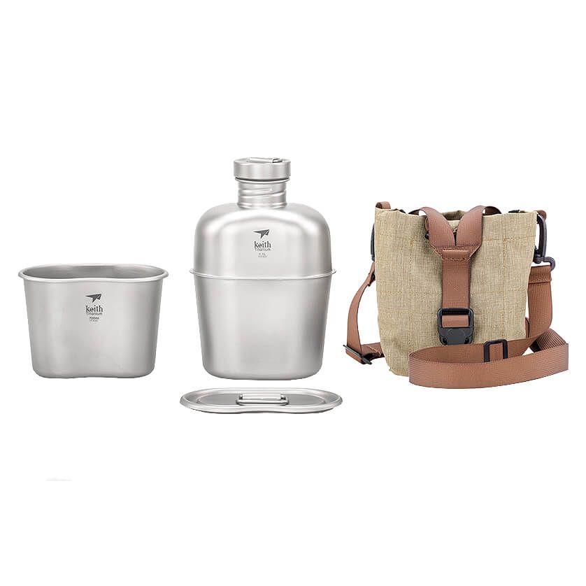 Titan Canteen Feldflasche m. Becher u. Tasche