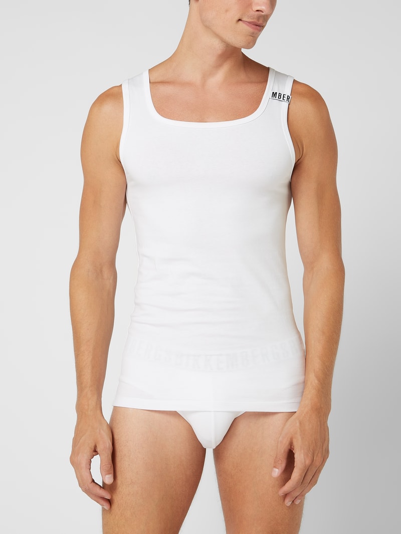 Tanktop mit Stretch-Anteil im 2er-Pack in weiß