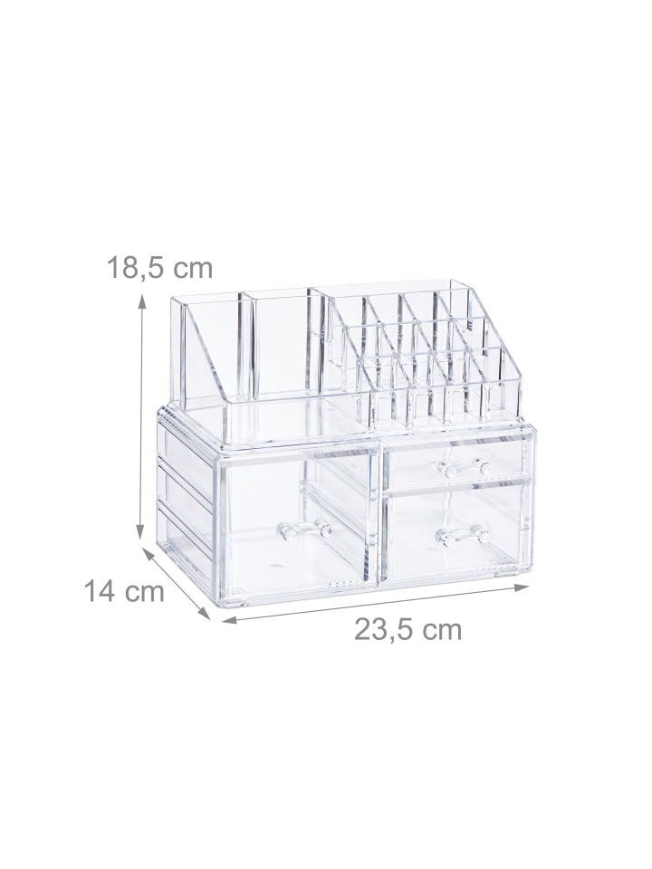relaxdays 2x Makeup-Organizer in Transparent günstig kaufen onesize
