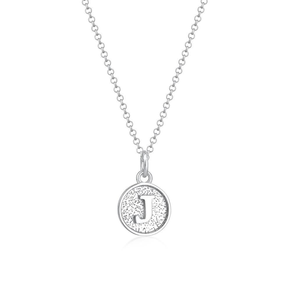 Elli Elli Collier Femme Lettre J Initiales des Plaquettes de Base en Argent Sterling 9 Bijoux