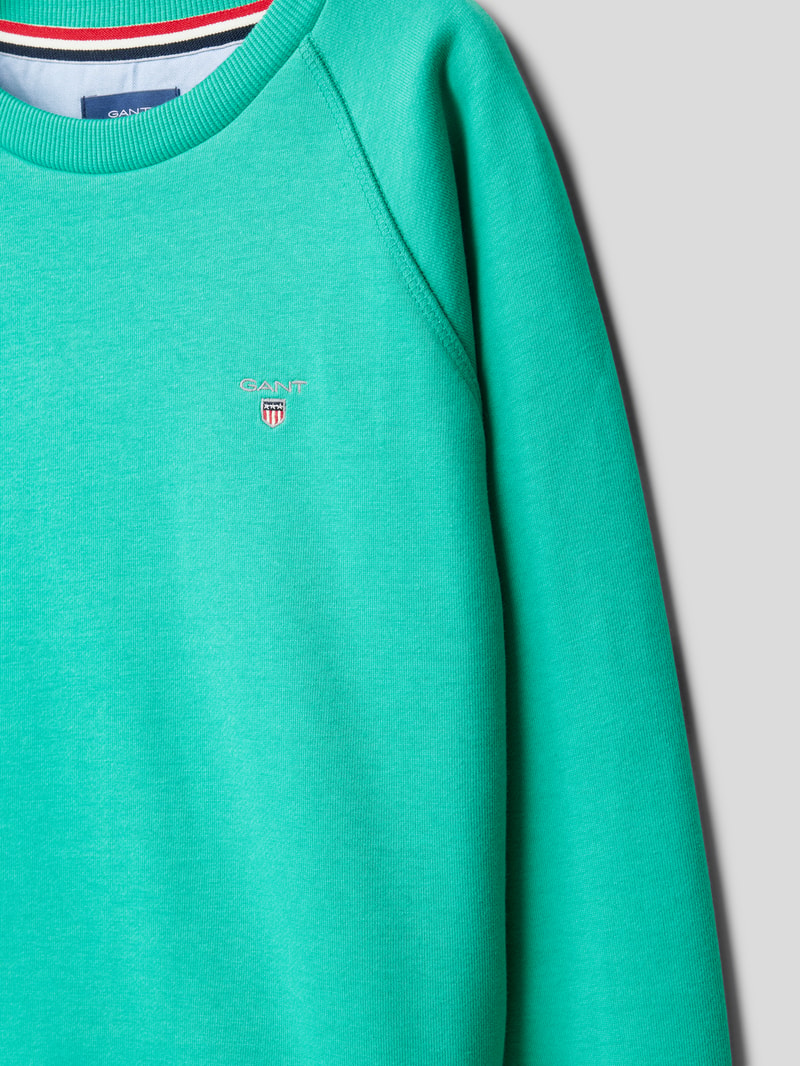 Sweatshirt mit Label-Stitching in mint