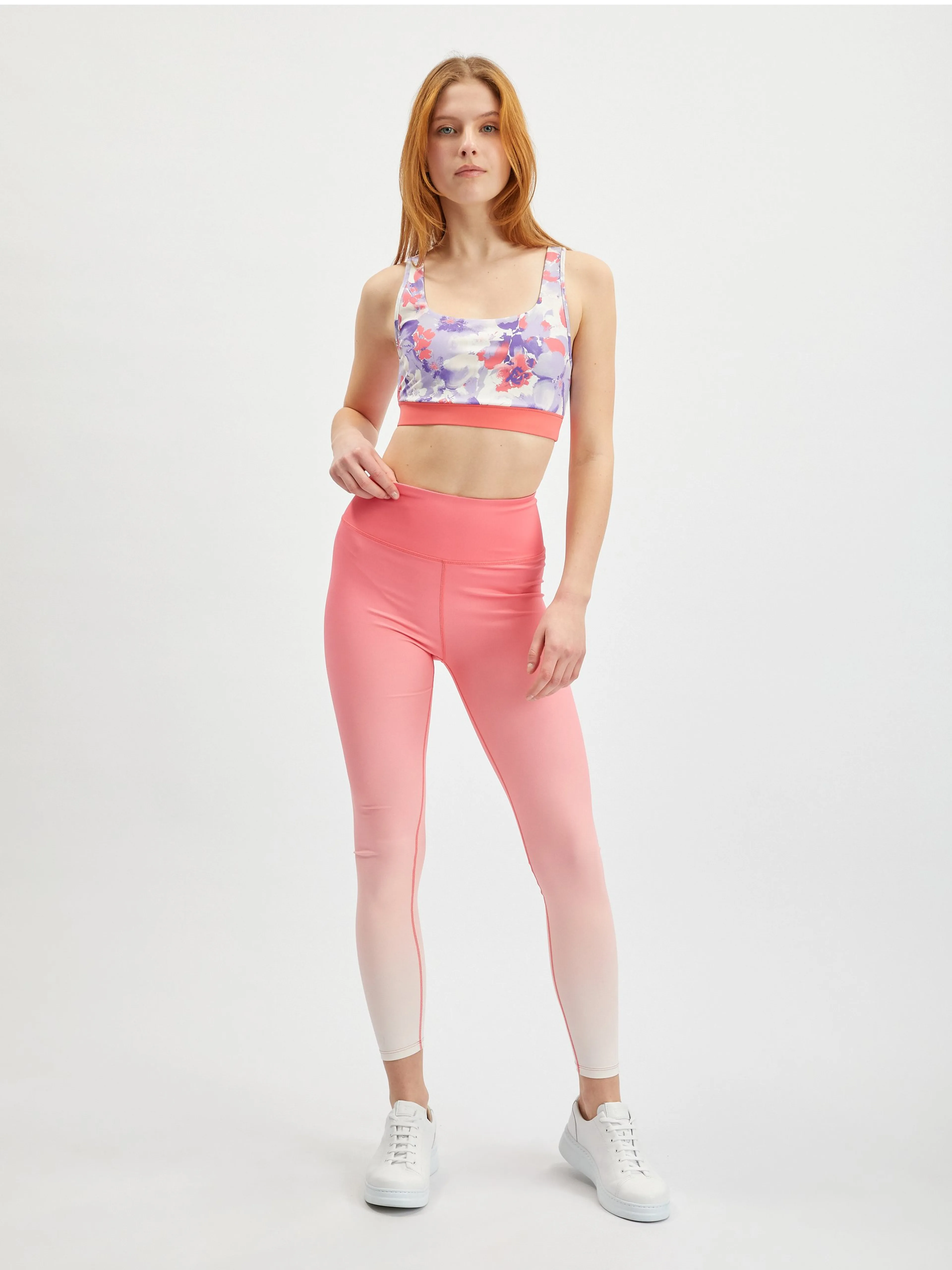 Hellvioletter Damen-Sport-BH mit Blumenmuster ORSAY
