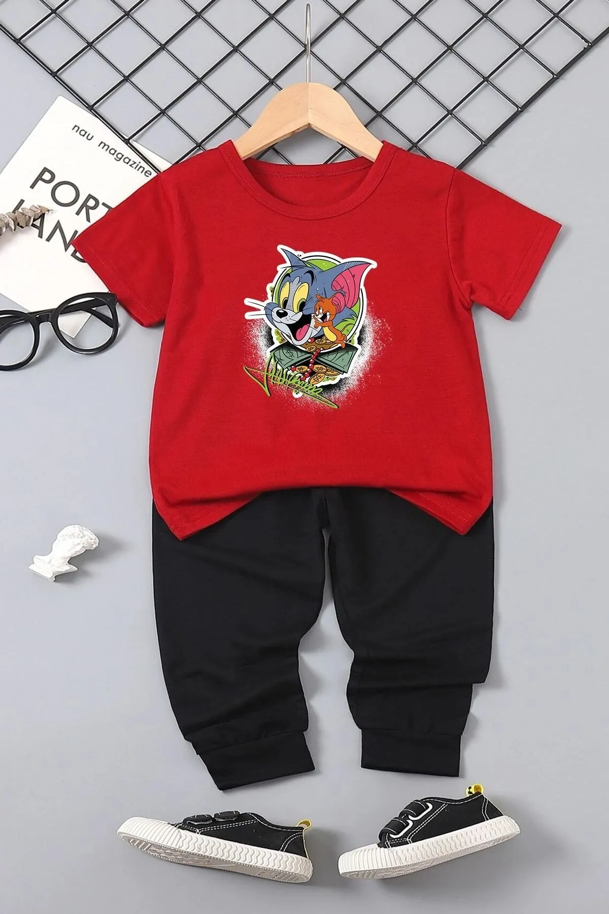 uyguntarz  Kinder Tom & Jerry Bottom – Top-Trainingsanzug-Set