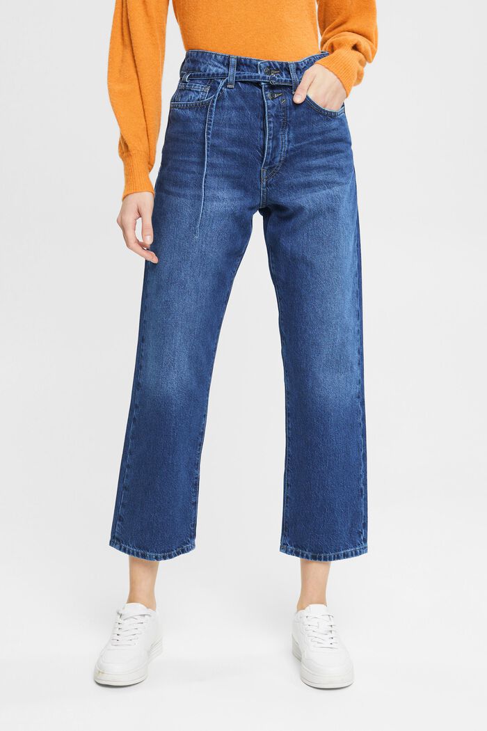 High-Rise-Jeans im Dad Fit mit passendem Gürtel