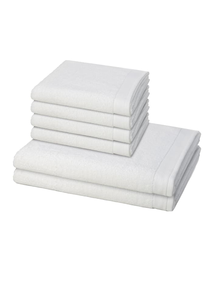 Möve 4 X Handtuch 2 X Duschtuch im Set Premium in Snow günstig kaufen 6