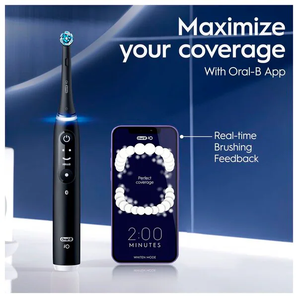 Elektrické zubné kefky Oral-B iO Series 6, čierna, ružová, 2 kusy