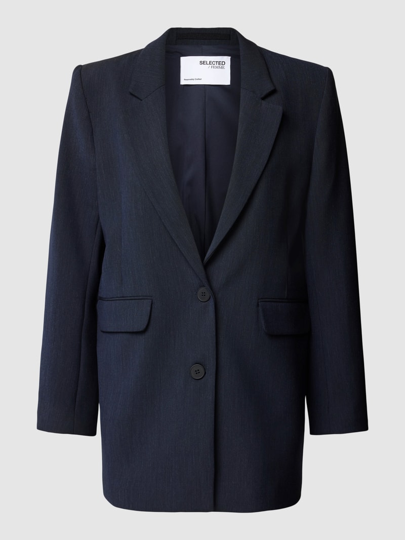 Blazer in melierter Optik Modell 'FRITA' in marineblau meliert