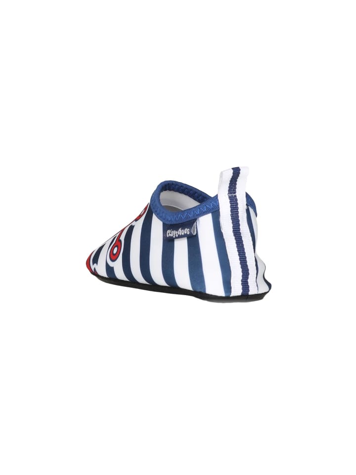 Playshoes Barfuß-Schuh maritim in Marine/weiß günstig kaufen
