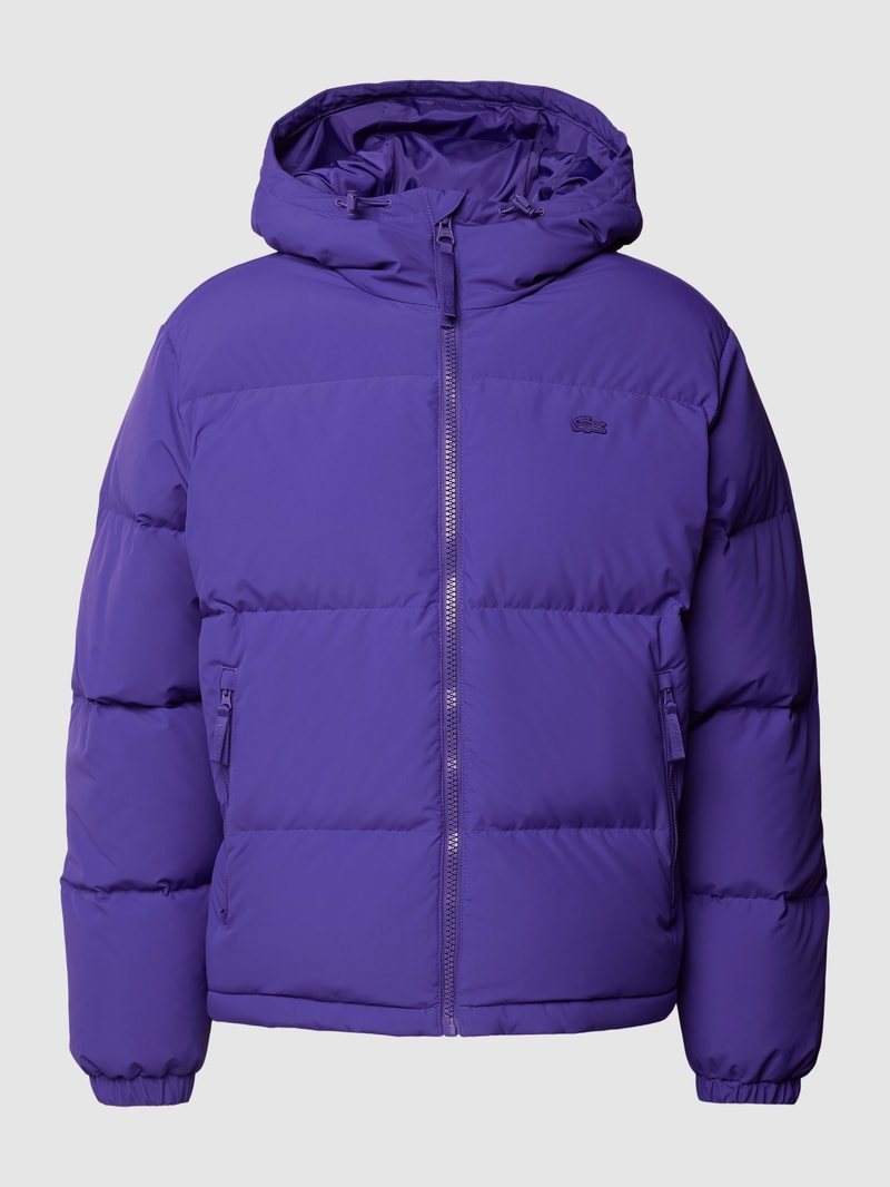 Steppjacke mit Kapuze in lila