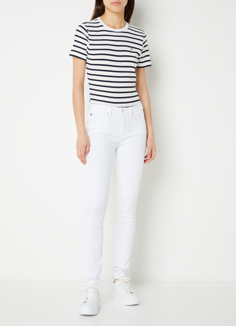 Blugi Tommy Hilfiger Flex Mid-Ride Slim Fit, culoarea spălătorie