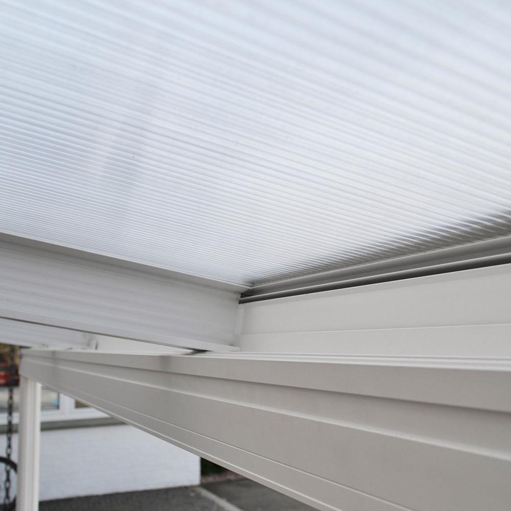 Home Deluxe Terrassenüberdachung SOLIS 557 x 303 x 226/ 278 cm weiß