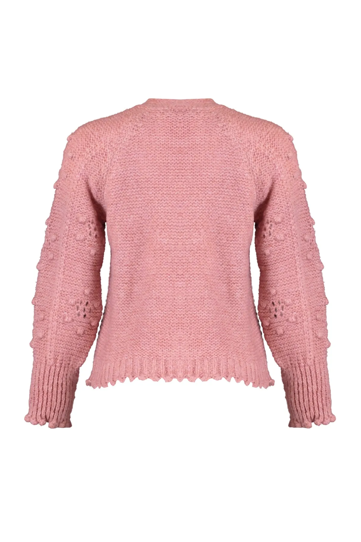 Trendyol Collection  Puderweiche, strukturierte Strickjacke mit Lochmuster TWOAW22HI0040