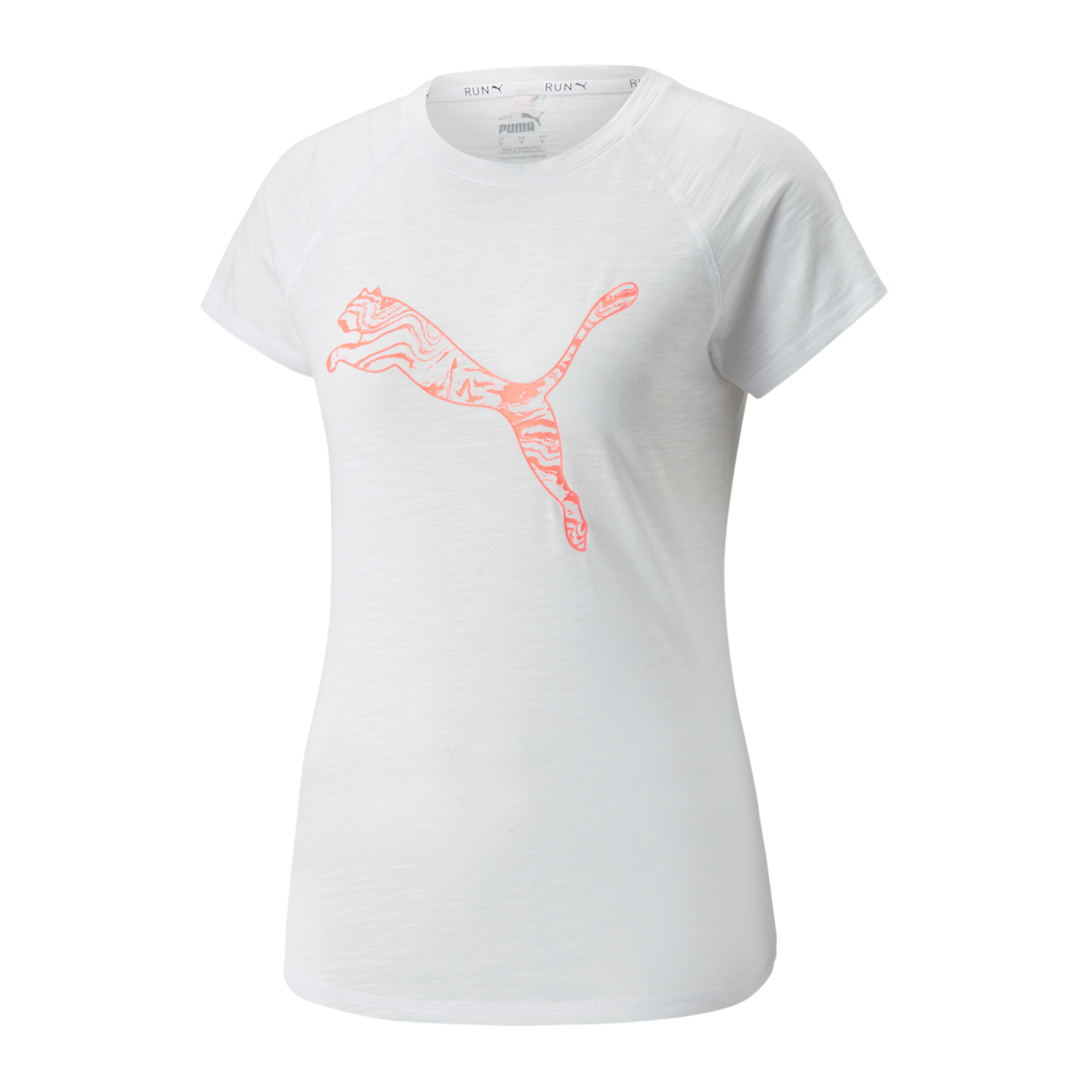 PUMA Run Logo T-Shirt Damen Weiss F02