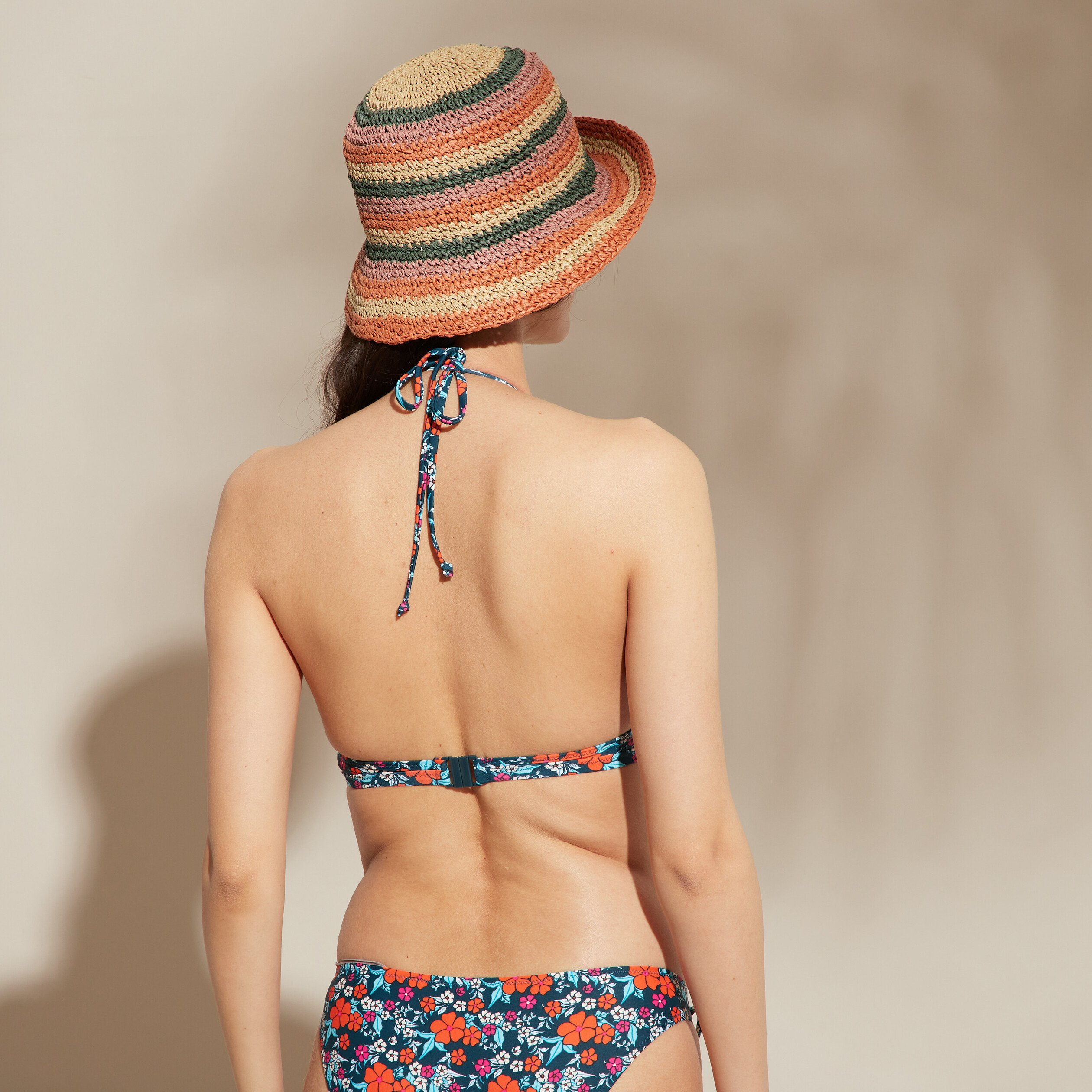 Haut de maillot de bain triangle bleu pétrole femme | La Halle