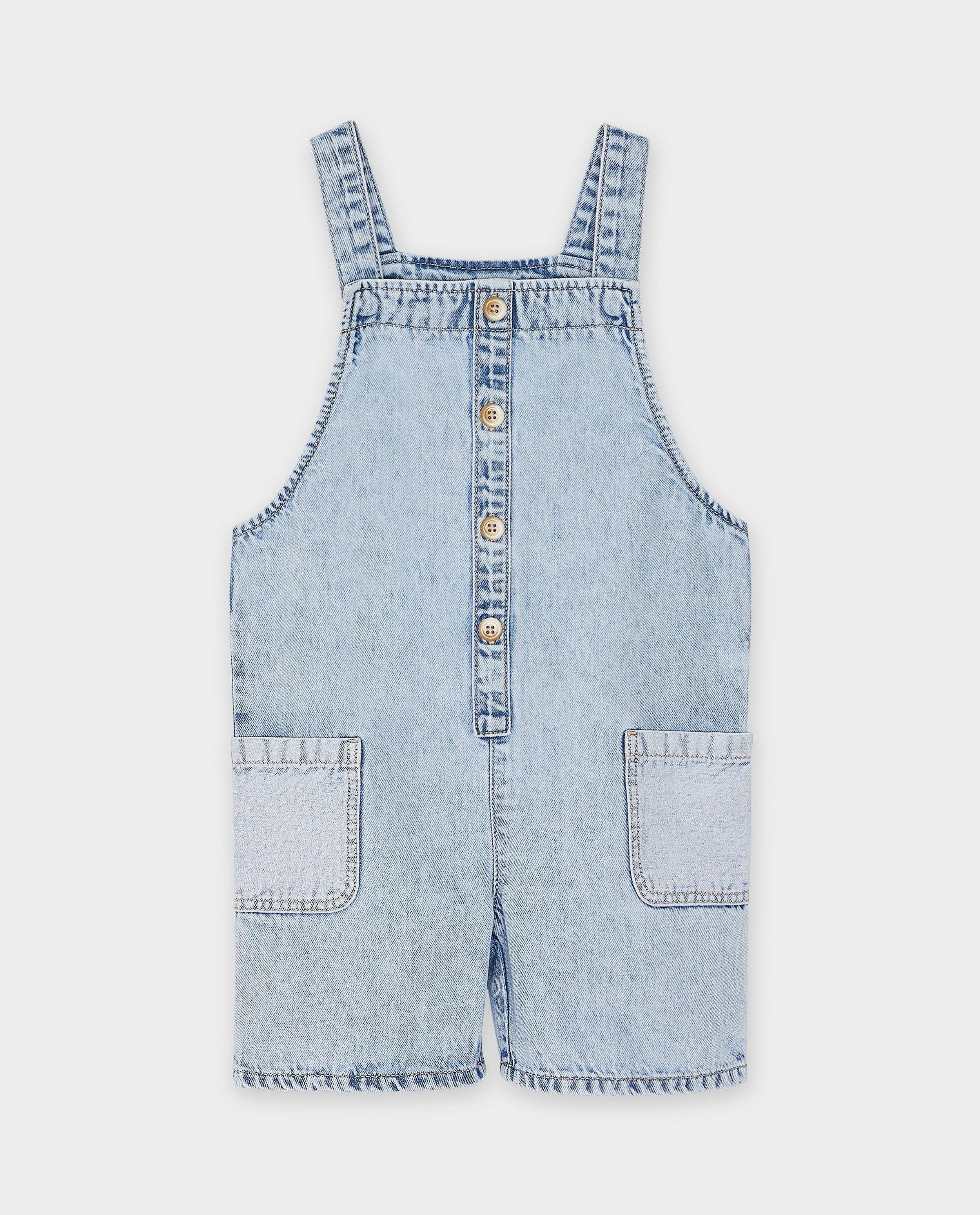 Salopetă unisex din denim Nanja Massy, 3-8 ani, albastru deschis
