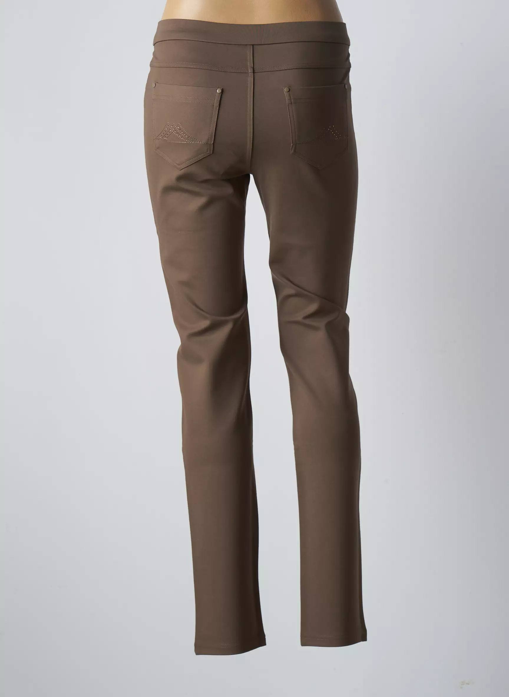 Youline Pantalons Slim Femme couleur marron