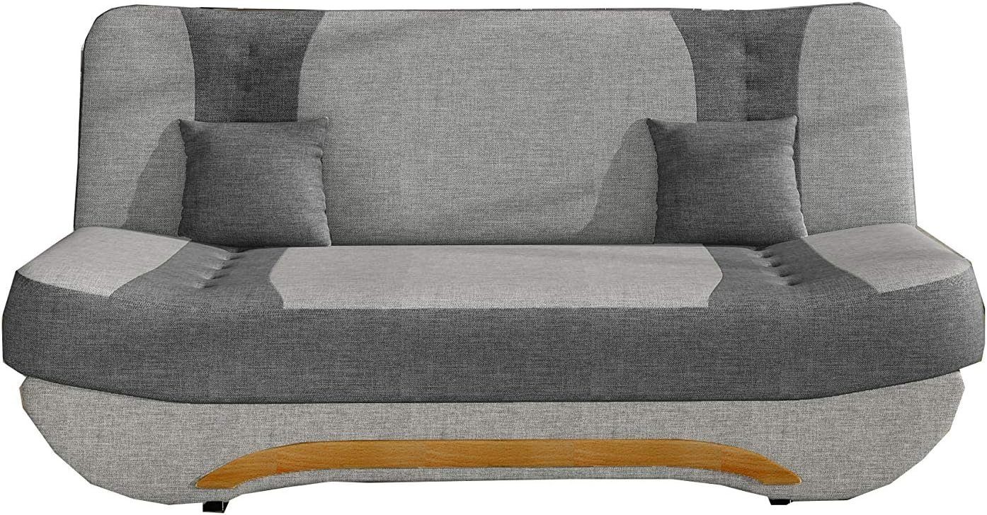 MOEBLO Schlafsofa Feba, Couch für Wohnzimmer, Schlafsofa Federkern Sofagarnitur Polstersofa Wohnlandschaft, mit Schlaffunktion und Bettkasten