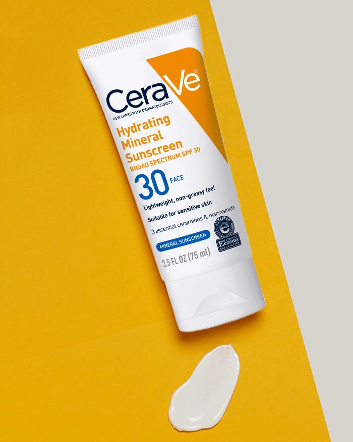 Lotion solaire minérale hydratante pour le visage SPF 30
