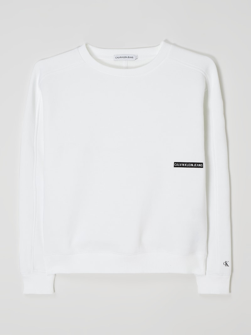 Sweatshirt mit Logo in weiß