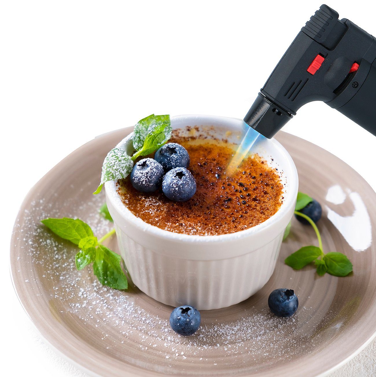 Bubble-Store Flambierbrenner Creme Brulee Brenner, Butan Gasbrenner, Flambieren, Brenner, Grillanzünder, Karamellisieren, Nachfüllbar