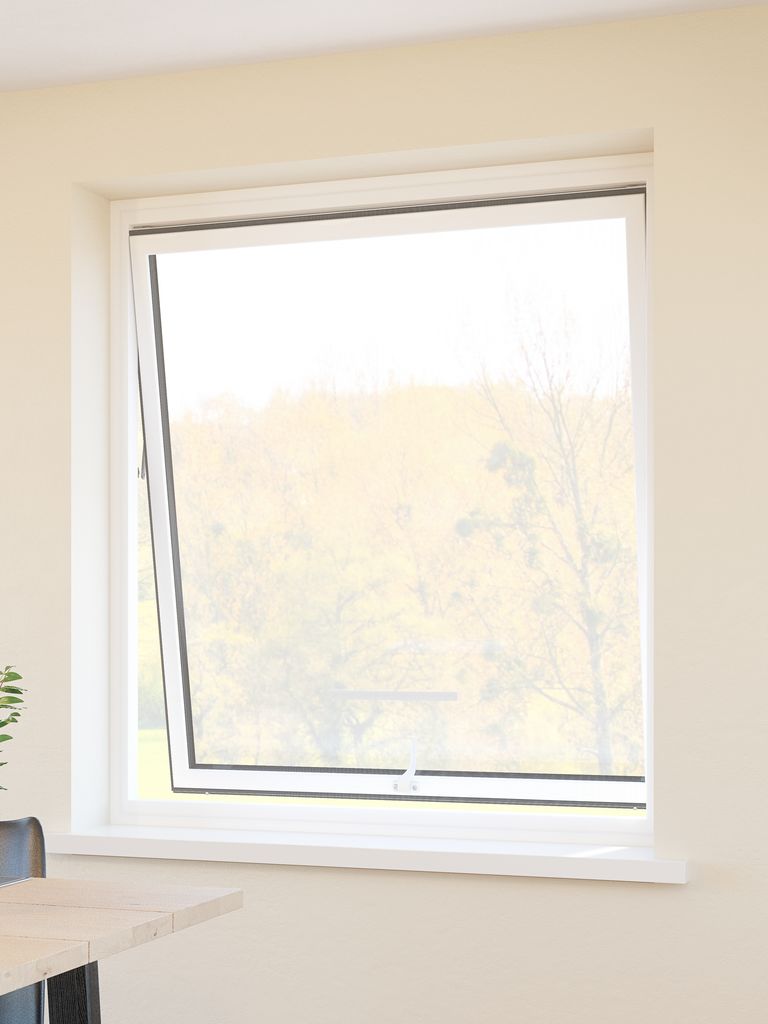 NYORD Moskitonetz 130x150cm für Fenster mit Reißverschluss, verschiedene Farben