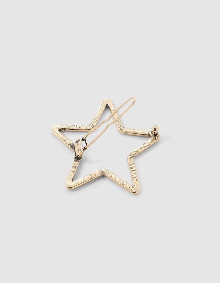 Barrettes étoiles métal doré fille