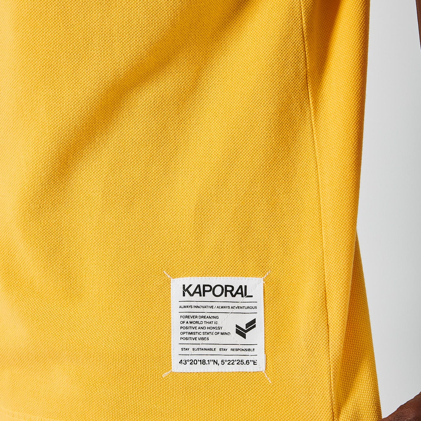 BARNI  Polo jaune Homme en 100% coton bio