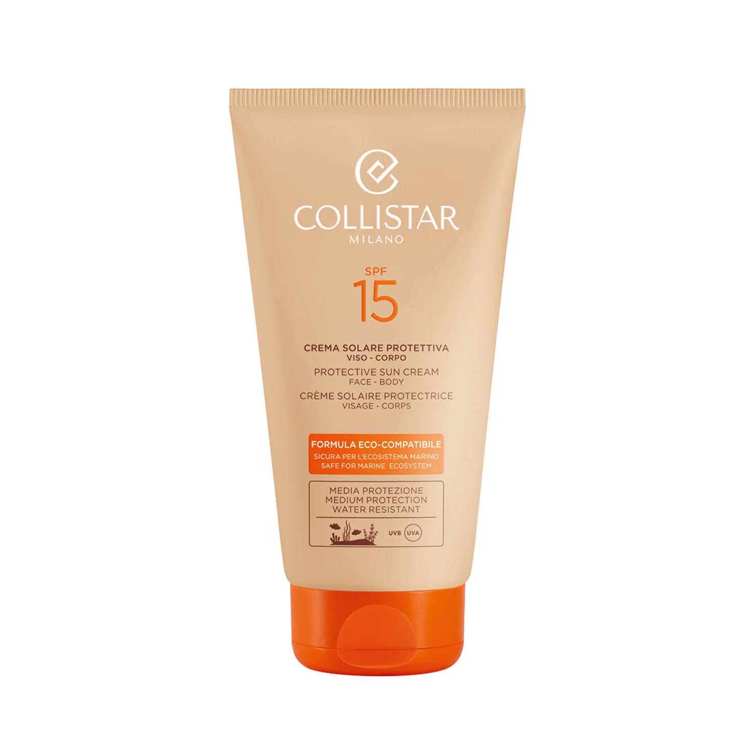 Solkrem med middels beskyttelse for soling SPF15 - Solkrem med middels beskyttelse for kroppen, solkrem med middels beskyttelse for ansiktet