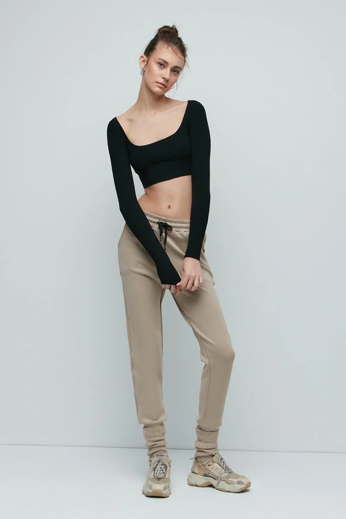 C&City  Jogginghose mit Bündchen 803 Stein
