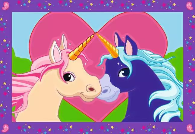 CreArt Bunte Einhornwelt - Malen nach Zahlen für Kinder ab 5 Jahren
