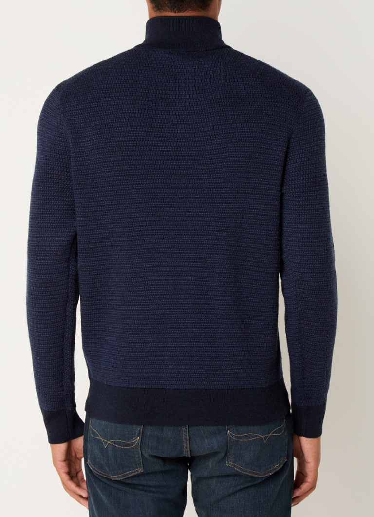 Ralph Lauren Chunky knit wool sweater with half zip