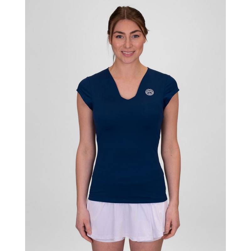 BIDI BADU Pure Wild V-Neck Tee Tennisshirt Damen