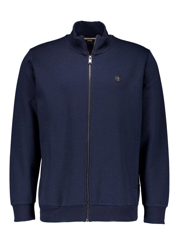 BOSS Black, Sweatjacke Siza, Baumwolle, dunkelblau