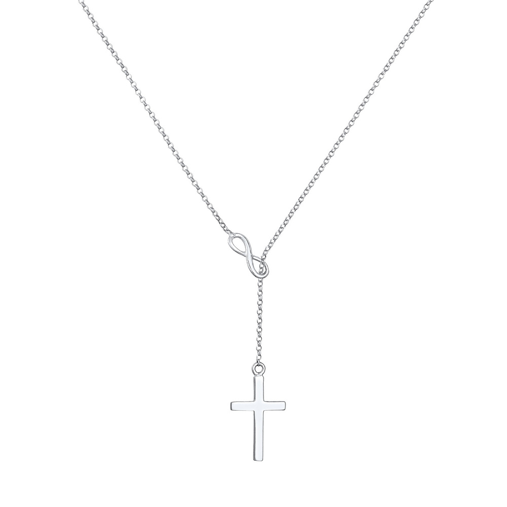 Elli Elli Collier Femme Croix L'Infini en Argent Sterling (925/1000) collier