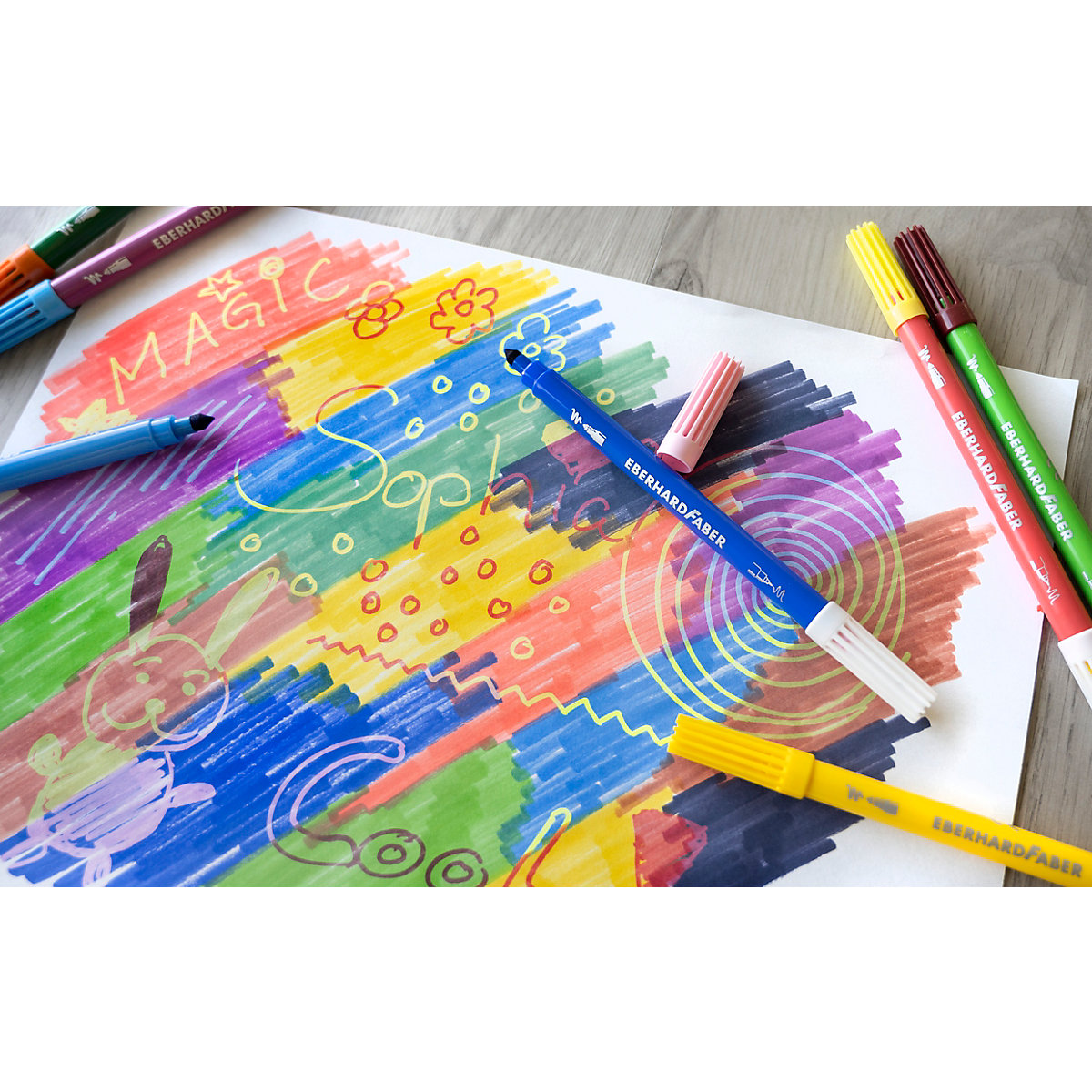 Mini Kids Zaubermarker, 9 & 1 Farben