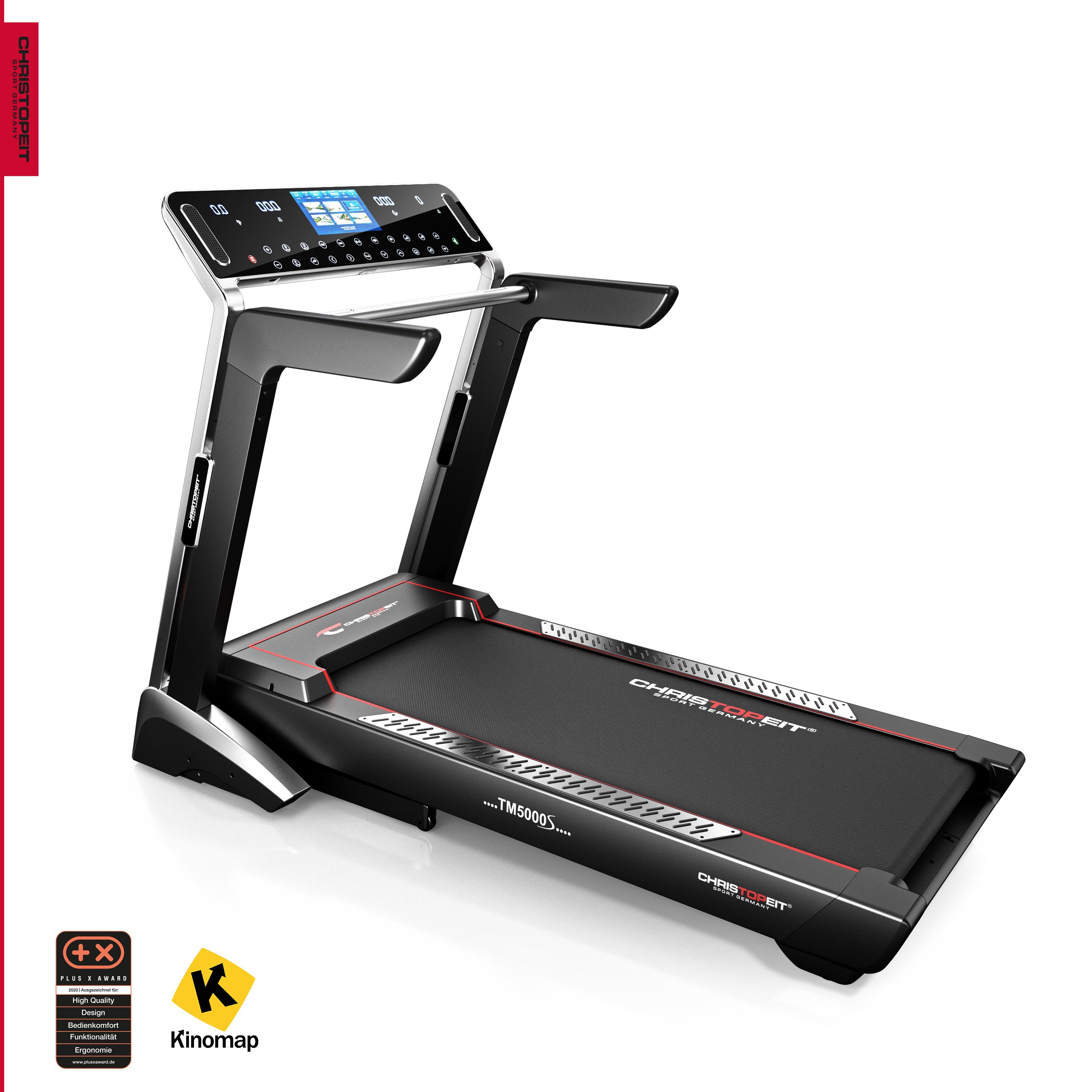 Christopeit Sport® Laufband TM 5000S, bis 22 km/h und und Trainingsdatenspeicherung per App möglich