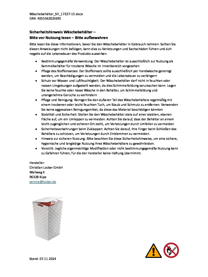 kobolo Wäschekorb SQLAUNDRYWI in Weiß günstig kaufen onesize