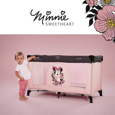 Hauck Baby-Reisebett Dream N Play - Minnie Sweetheart, inkl. Transporttasche