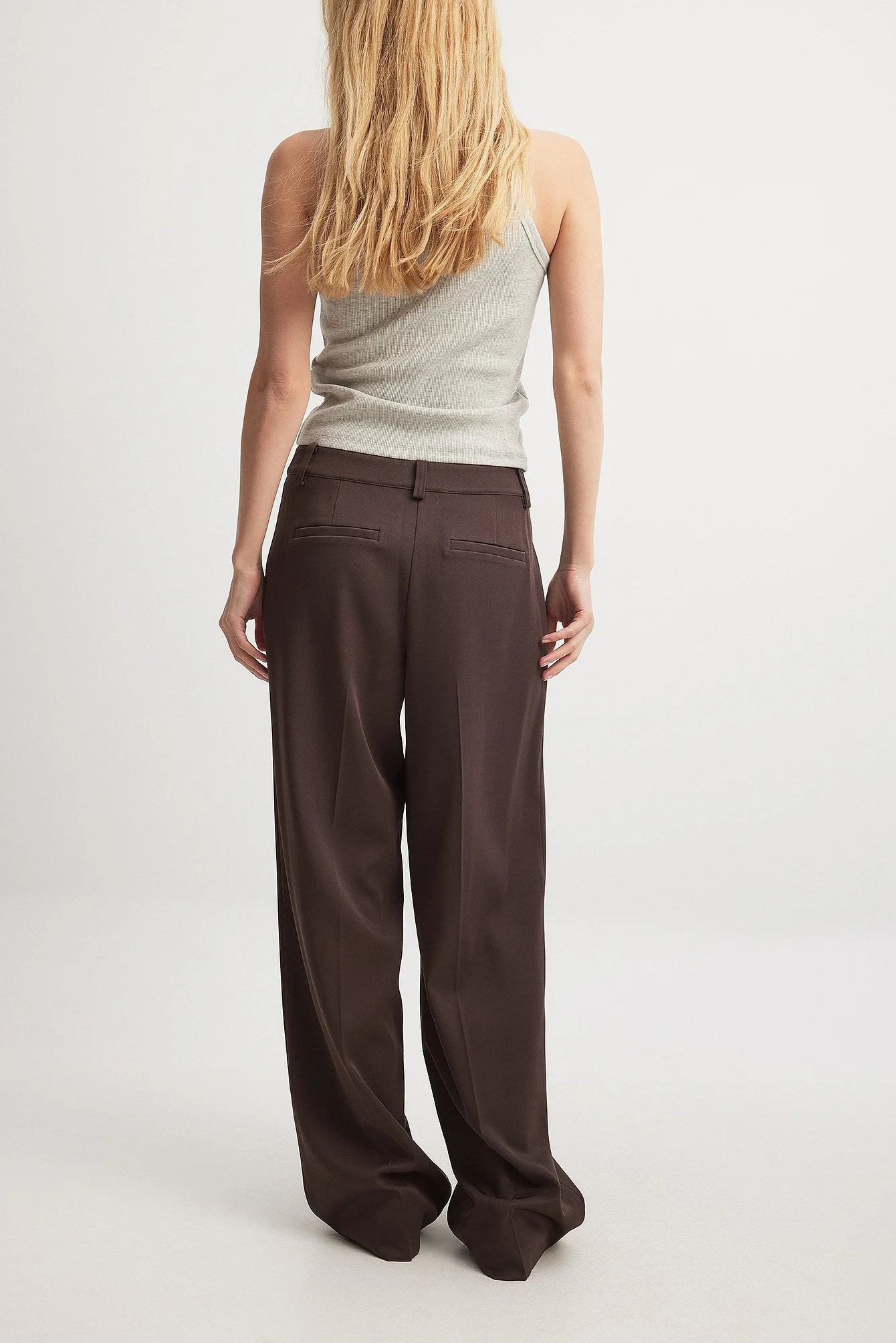 Gerade Anzughose mit niedriger Taille
