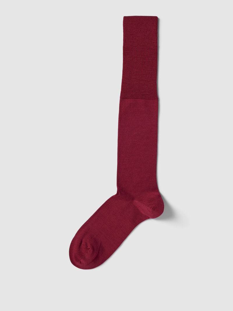Socken mit elastischem Rippenbündchen Modell 'AIRPORT' in pflaume