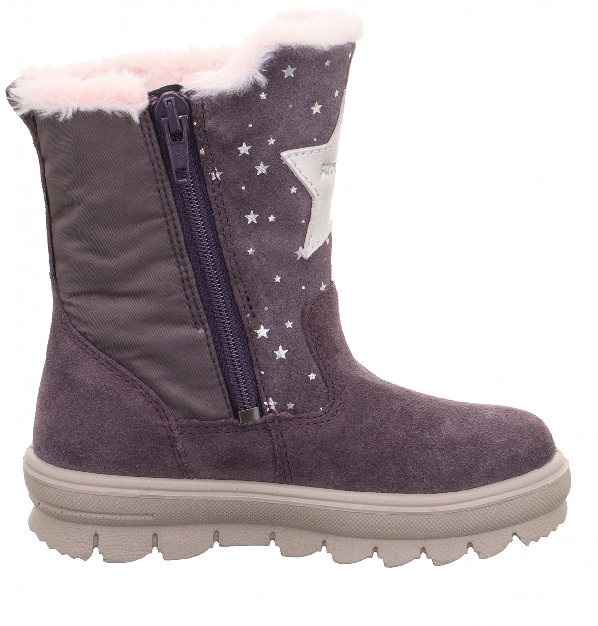 FLAVIA - Lila/Silber Stiefel mit Reißverschluss