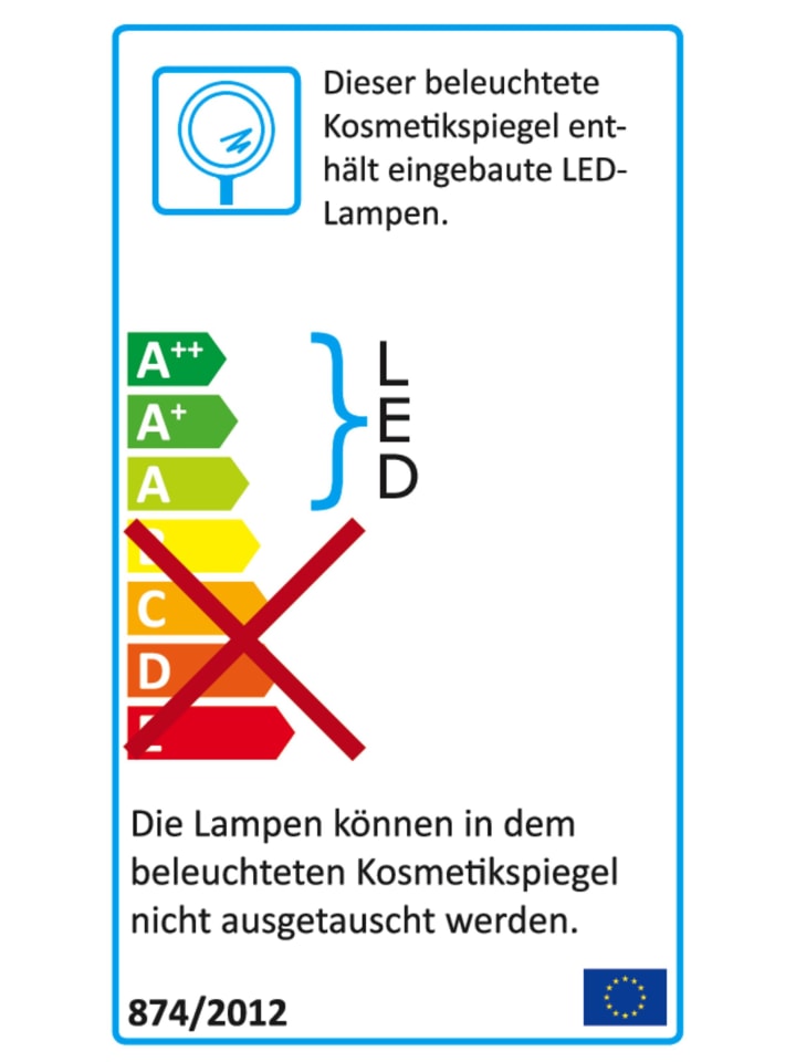 RIDDER Kosmetik-Hängespiegel Sadé mit LED chrom günstig kaufen onesize