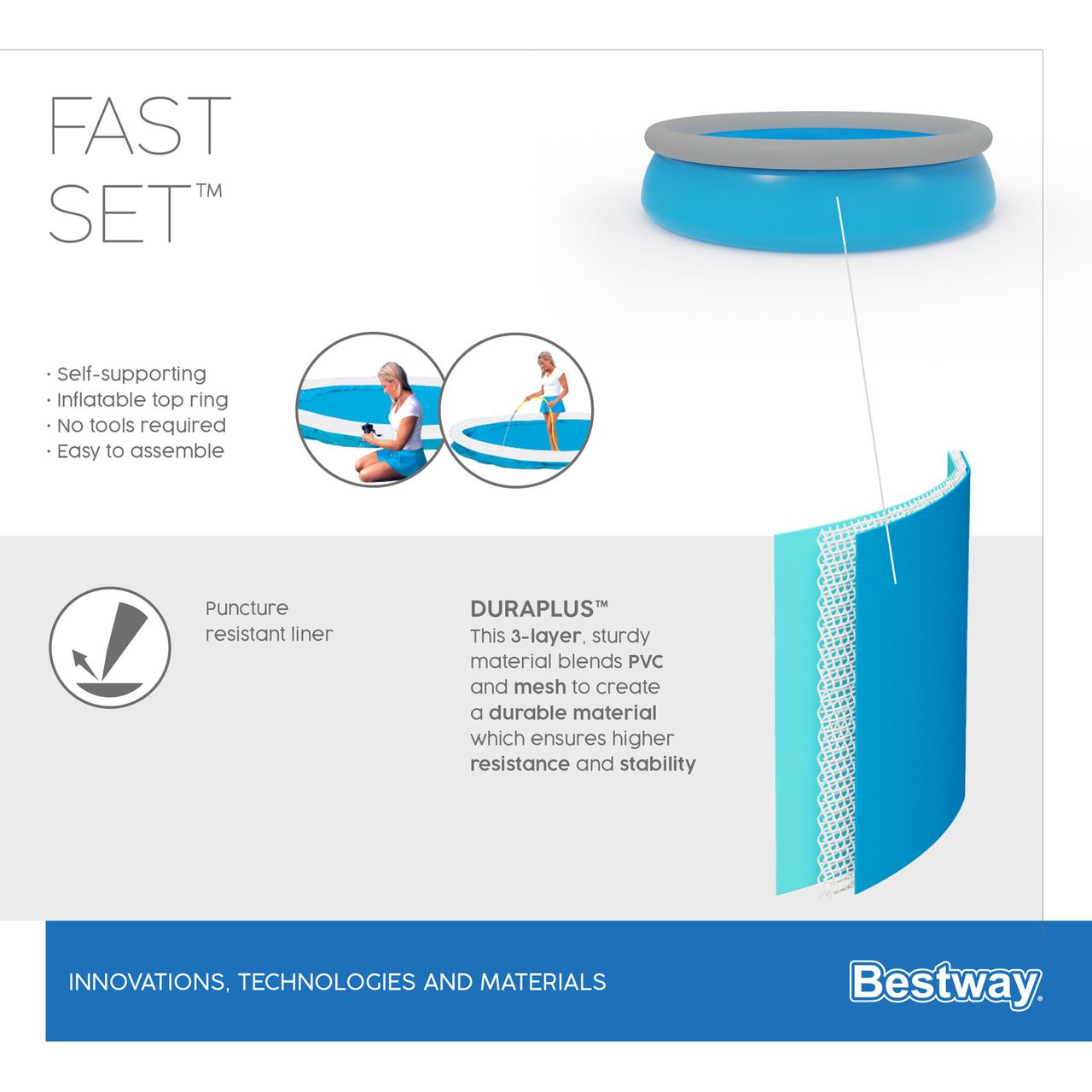Bestway Fast Set Pool Set Ø 457cm
