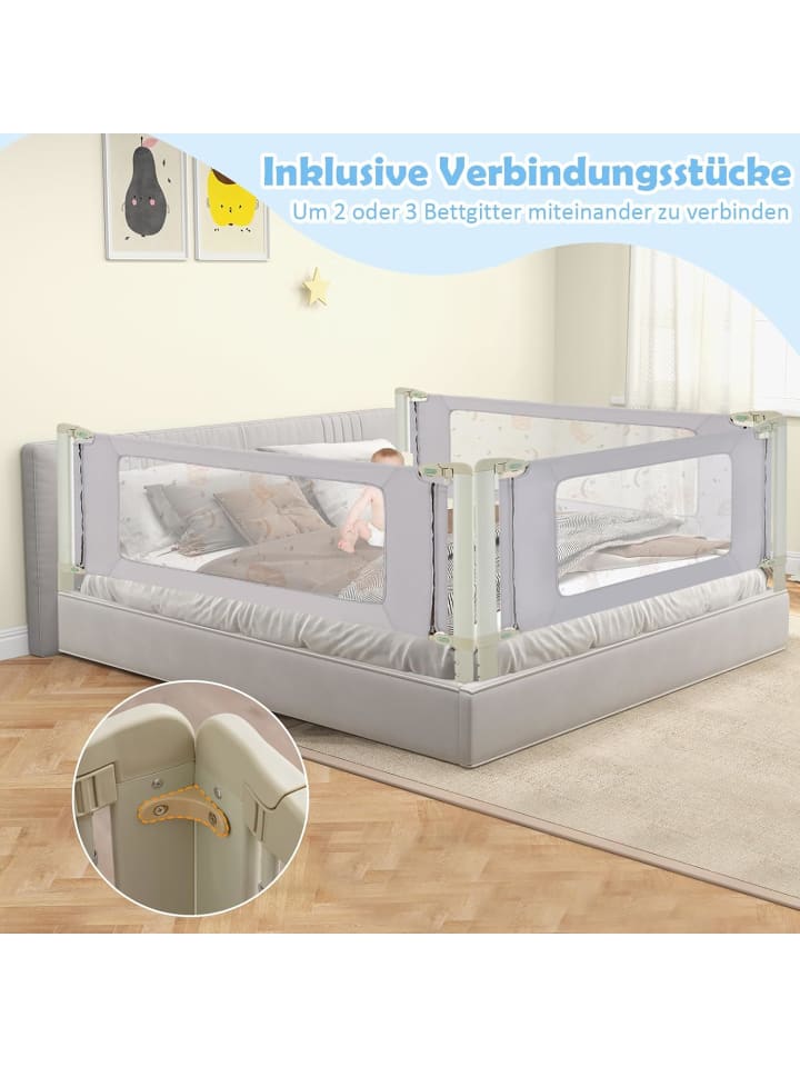 COSTWAY Bettgitter in Grau günstig kaufen onesize
