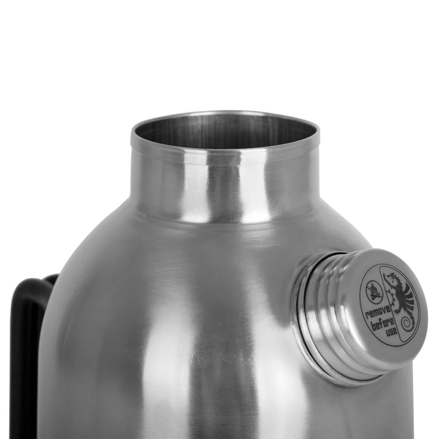 Petromax Wasserkessel Petromax Feuerkanne fk-le150 Edelstahl 1,5 Liter Wasserkessel, Cromargan® Edelstahl Rostfrei 18/10, Edelstahl lebensmittelecht