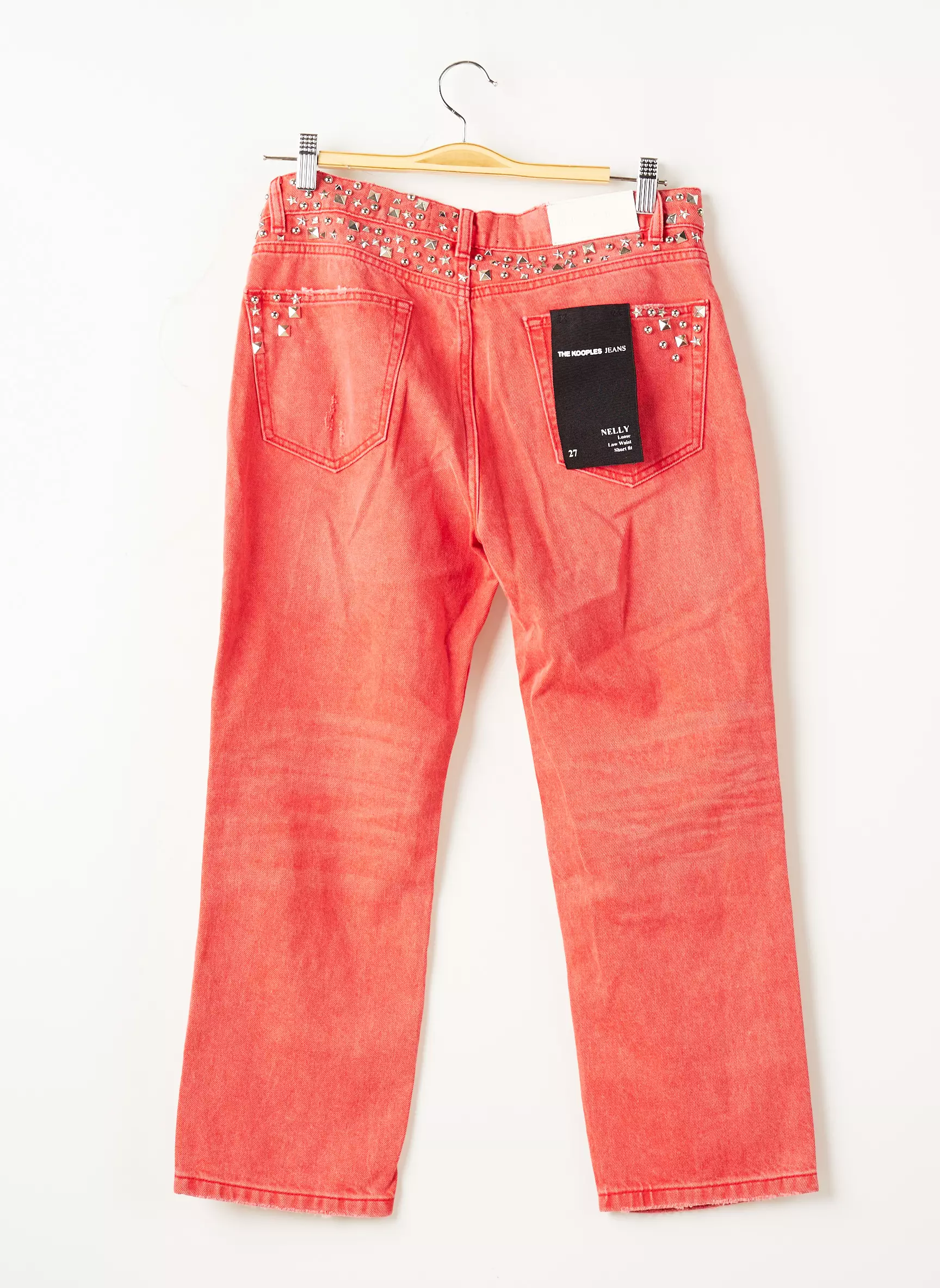 The Kooples Jeans Coupe Droite Femme couleur rouge