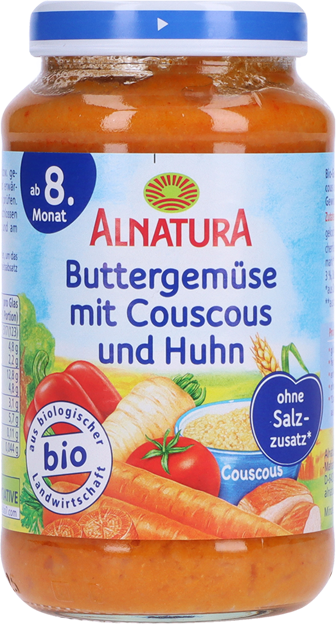 Alnatura Bio Buttergemüse mit Couscous und Huhn